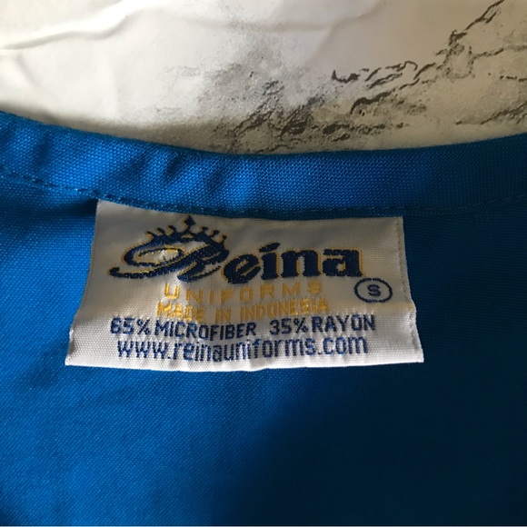 💙 VINTAGE REINA SCRUB sailor style top - Picture 11 of 14